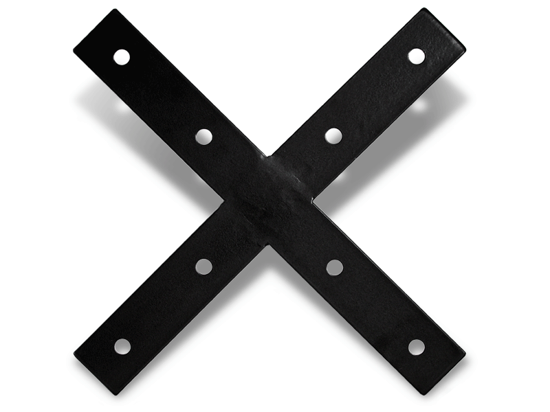 Celková délka jednoho kovového pásu je 34 cm.

Rozměr kříže je tedy 34 x 34 cm.